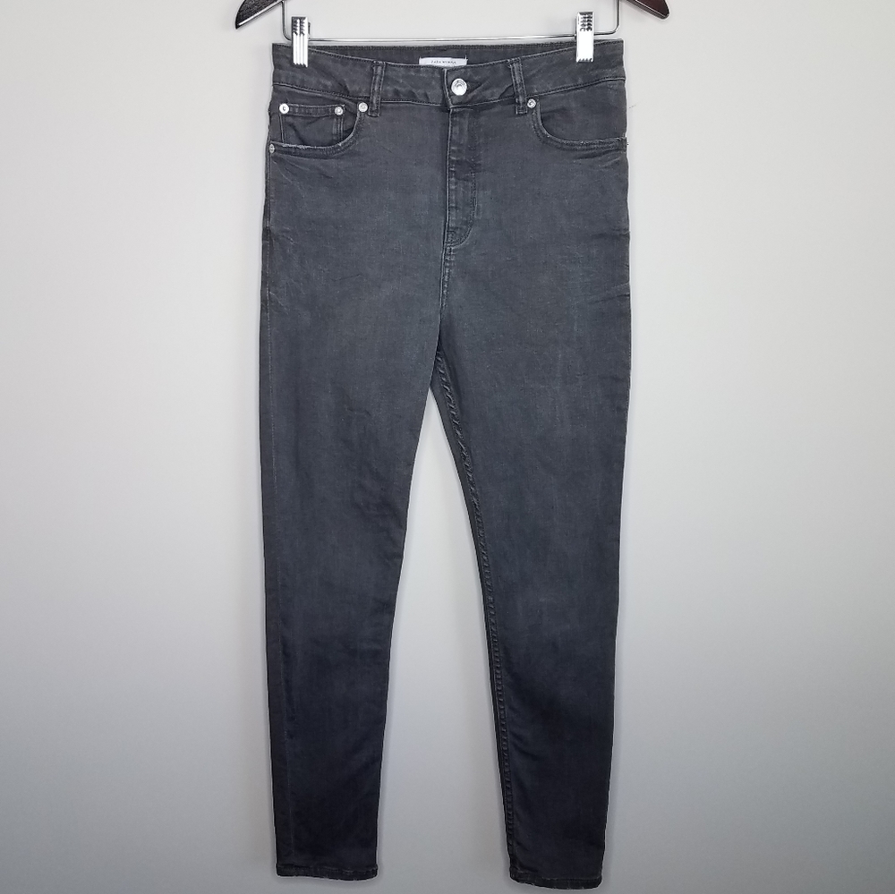 ❤️Zara Premium High Waist Skinny Ankle Gray Jeans